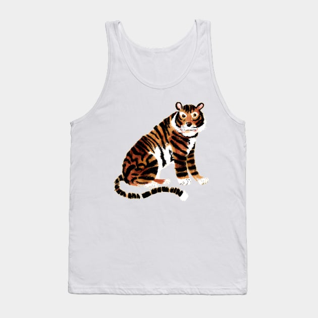 Baby Tiger Painting Tank Top by Ravenglow